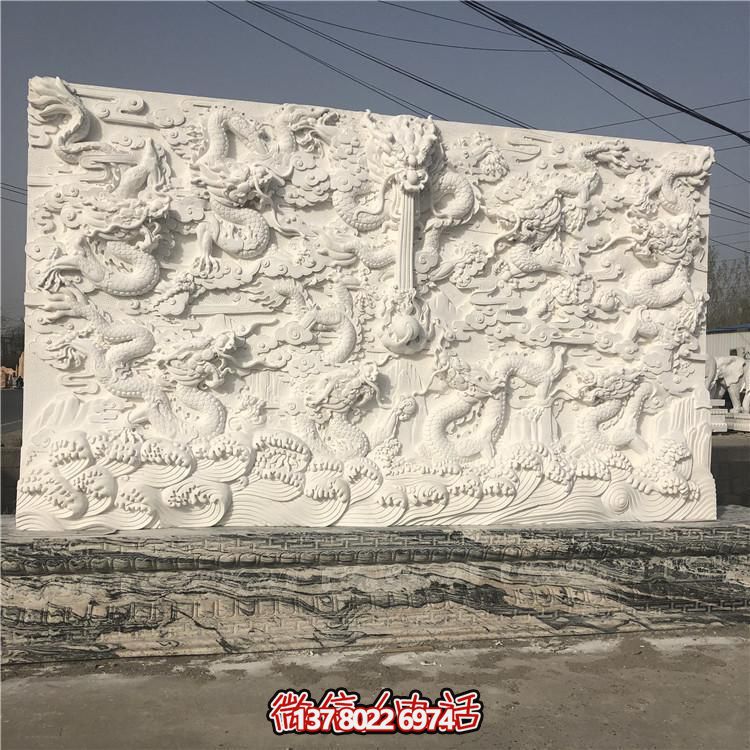 精湛雕刻的室內(nèi)大理石雕塑，為您的庭院增添浮雕照壁