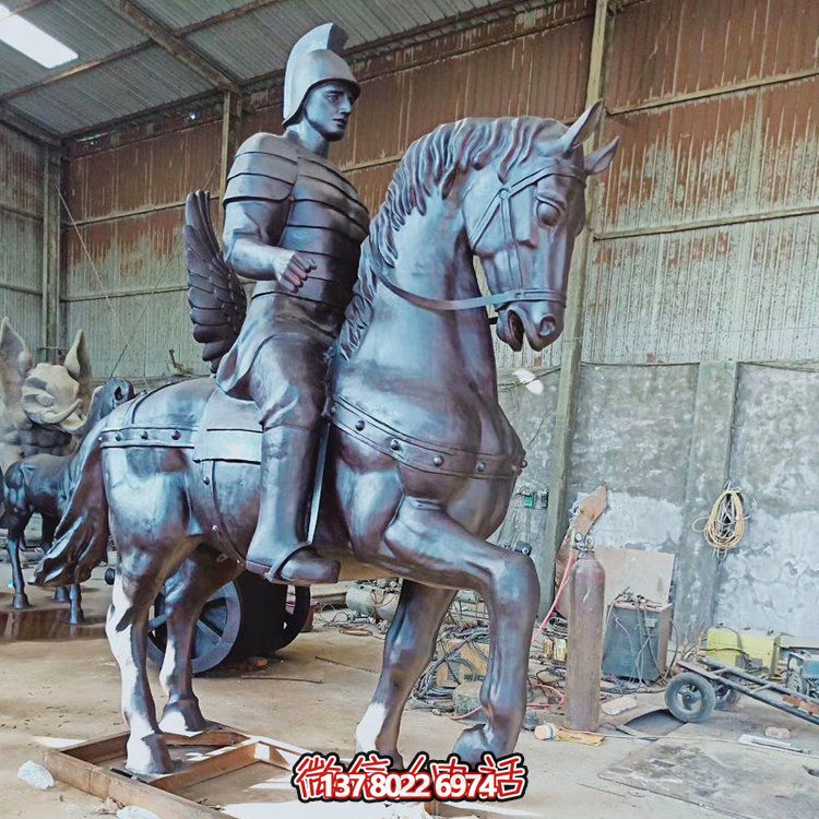 玻璃鋼仿銅西方人物拿破侖騎馬雕像廣場(chǎng)擺件