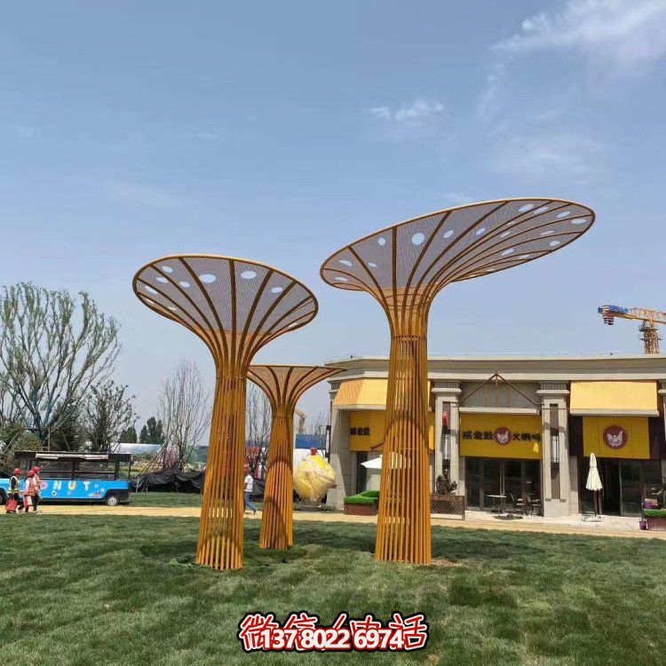 大型城市廣場(chǎng)不銹鋼園林抽象景觀雕塑