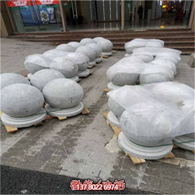 花崗巖芝麻白廣場(chǎng)道路交通擋車擋路阻車圓球、景觀石