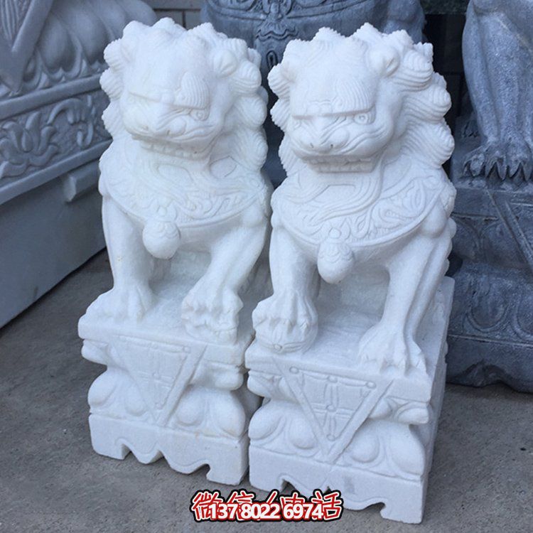 獅子雕塑，戶外園林庭院門口擺放鎮(zhèn)宅獅子
