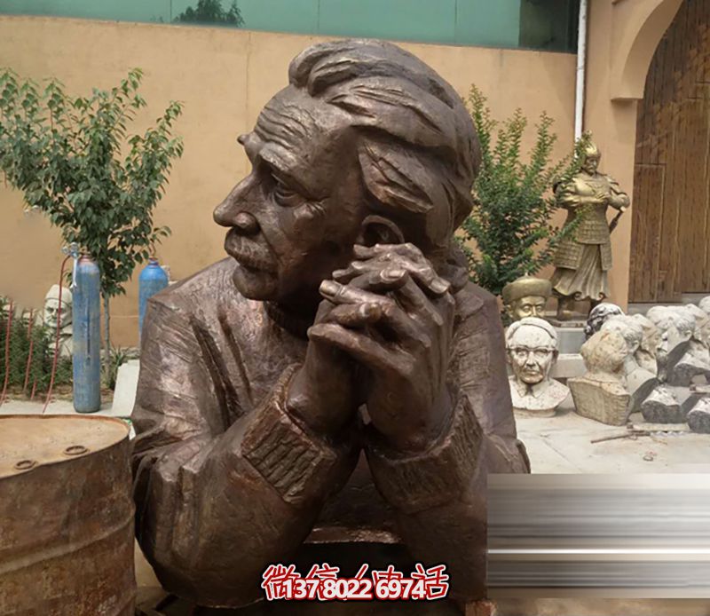 名人銅雕思考的愛(ài)因斯坦