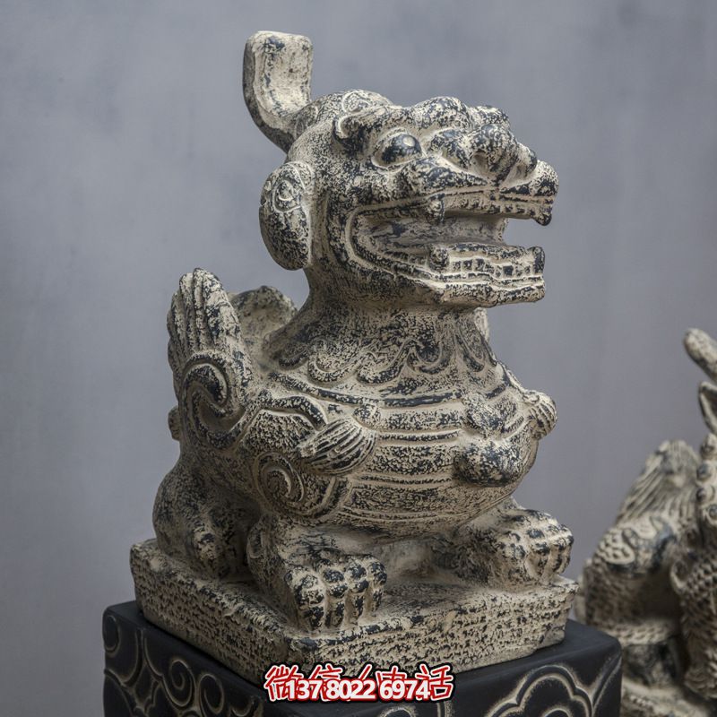 仿古做舊石雕創(chuàng)意公園戶(hù)外貔貅雕塑