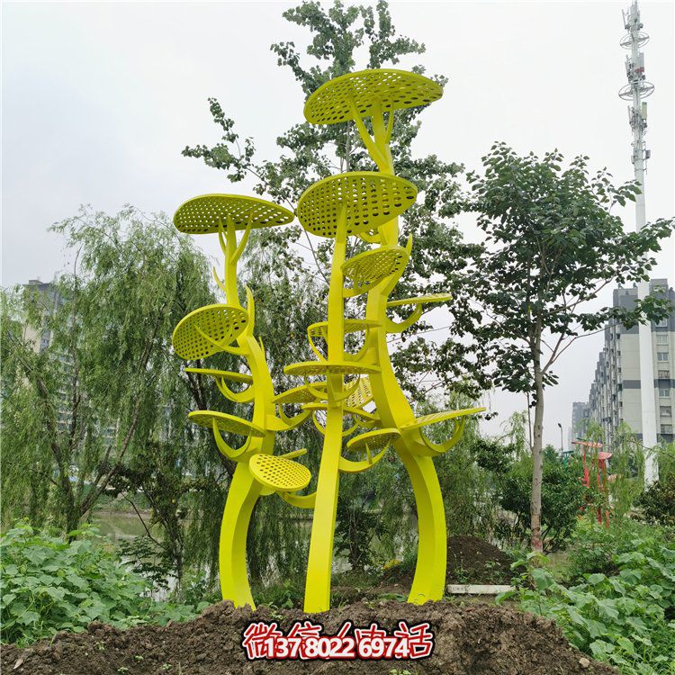 不銹鋼抽象樹，網(wǎng)狀樹葉樹冠