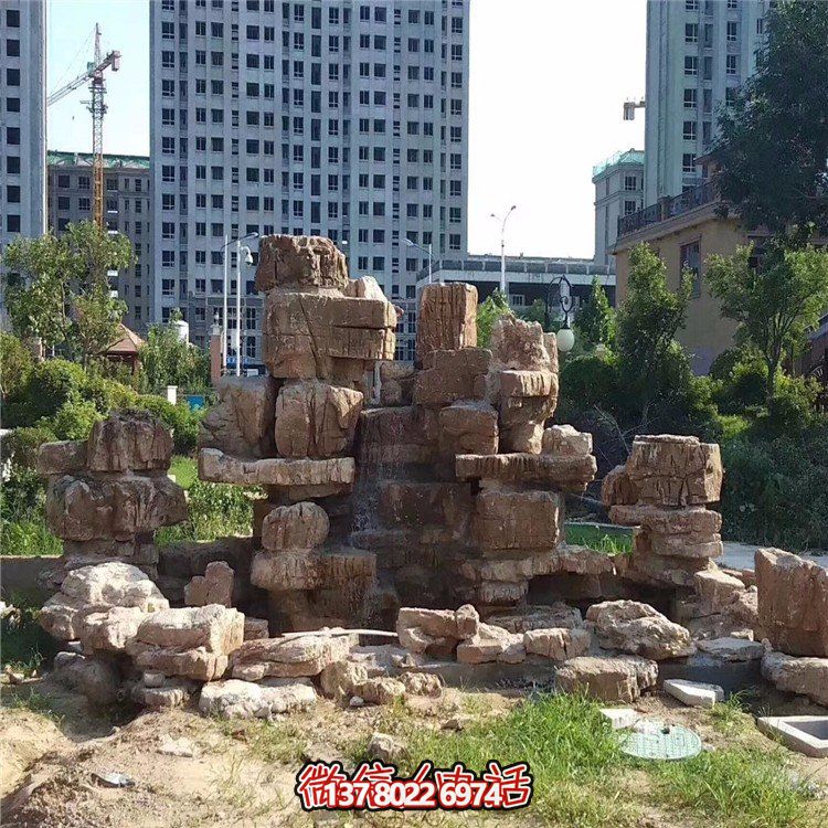 疊石假山，小區(qū)園林人造假山水景