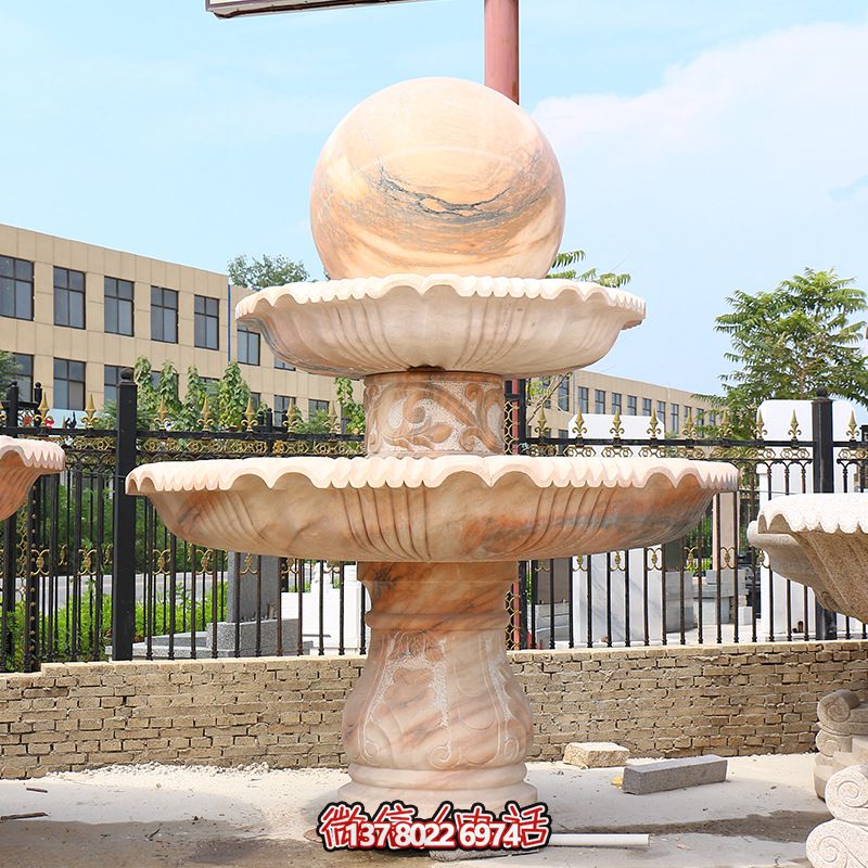 景區(qū)廣場大理石風(fēng)水球噴泉雕塑