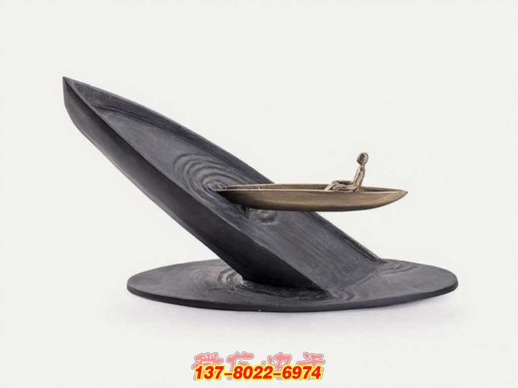 孤舟逸影：銅鑄藝術(shù)景觀中的詩意獨(dú)游之境