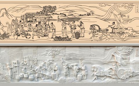 畫稿與浮雕對(duì)比圖-- (3)